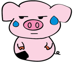 We are funny Piggy family sticker #10684076