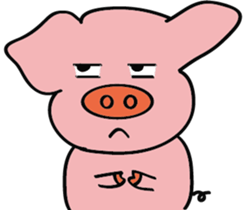 We are funny Piggy family sticker #10684077