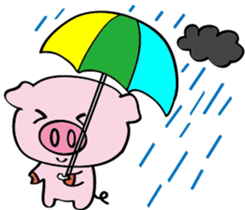 We are funny Piggy family sticker #10684078