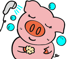 We are funny Piggy family sticker #10684080