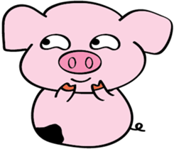 We are funny Piggy family sticker #10684088