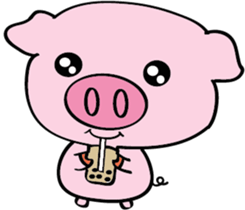 We are funny Piggy family sticker #10684092