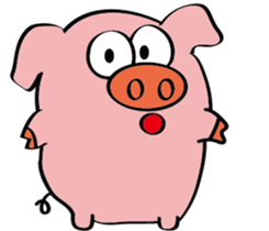 We are funny Piggy family sticker #10684093