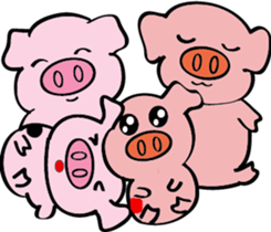 We are funny Piggy family sticker #10684098
