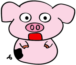 We are funny Piggy family sticker #10684100