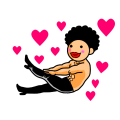 Mr Afro-hair macho. Woman-like man1