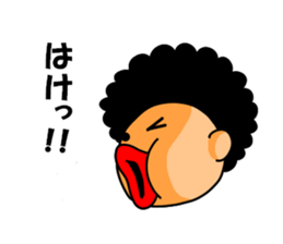 Mr Afro-hair macho. Woman-like man1 sticker #10684195