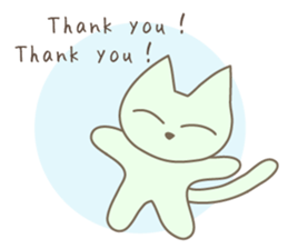 Pastel cat MINT sticker #10687426