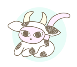 Pastel cat MINT sticker #10687432