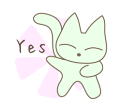 Pastel cat MINT sticker #10687458