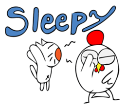 Cats and chickens and in English! sticker #10687666