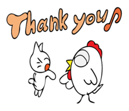 Cats and chickens and in English! sticker #10687668