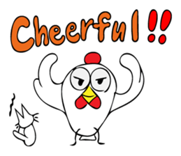 Cats and chickens and in English! sticker #10687677