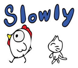 Cats and chickens and in English! sticker #10687689
