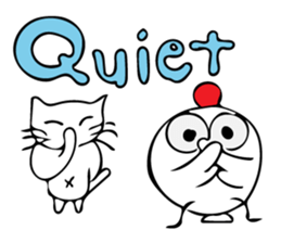 Cats and chickens and in English! sticker #10687690