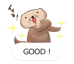 Mr. sea otter in the balloon sticker #10688470