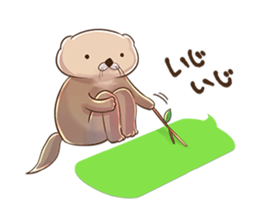 Mr. sea otter in the balloon sticker #10688502