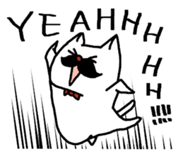 Respectable beard of moldy cat sticker #10688628