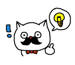 Respectable beard of moldy cat sticker #10688654