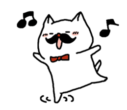 Respectable beard of moldy cat sticker #10688663