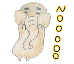 Little cute elephant sticker #10688803