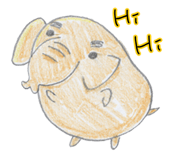 Little cute elephant sticker #10688820