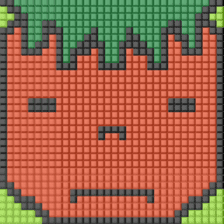 8-bit pixel Tomato family sticker #10689584