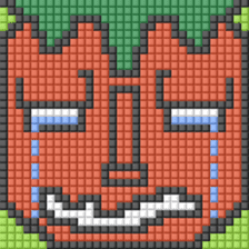 8-bit pixel Tomato family sticker #10689590