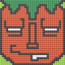 8-bit pixel Tomato family sticker #10689591
