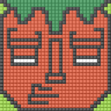 8-bit pixel Tomato family sticker #10689592