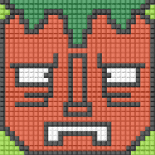 8-bit pixel Tomato family sticker #10689593