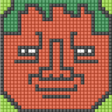 8-bit pixel Tomato family sticker #10689594