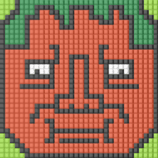 8-bit pixel Tomato family sticker #10689596