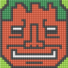 8-bit pixel Tomato family sticker #10689597