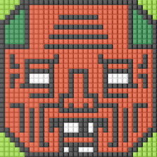 8-bit pixel Tomato family sticker #10689601