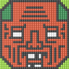 8-bit pixel Tomato family sticker #10689601
