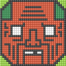 8-bit pixel Tomato family sticker #10689603