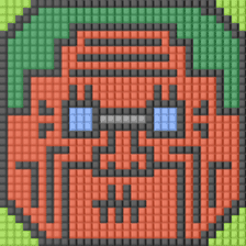 8-bit pixel Tomato family sticker #10689604