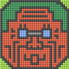 8-bit pixel Tomato family sticker #10689605