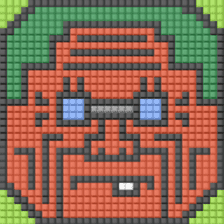 8-bit pixel Tomato family sticker #10689607