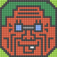 8-bit pixel Tomato family sticker #10689608
