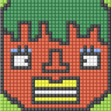 8-bit pixel Tomato family sticker #10689614