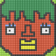 8-bit pixel Tomato family sticker #10689617