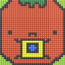 8-bit pixel Tomato family sticker #10689619