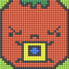 8-bit pixel Tomato family sticker #10689620
