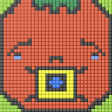 8-bit pixel Tomato family sticker #10689621