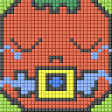 8-bit pixel Tomato family sticker #10689622