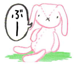 Little Red Riding Hood and pink rabbit sticker #10689711