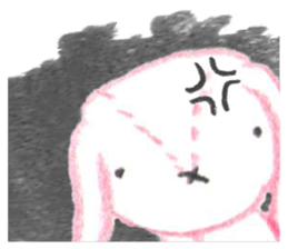 Little Red Riding Hood and pink rabbit sticker #10689721