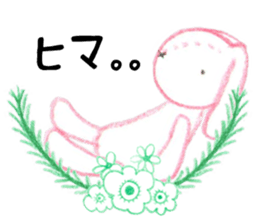 Little Red Riding Hood and pink rabbit sticker #10689727